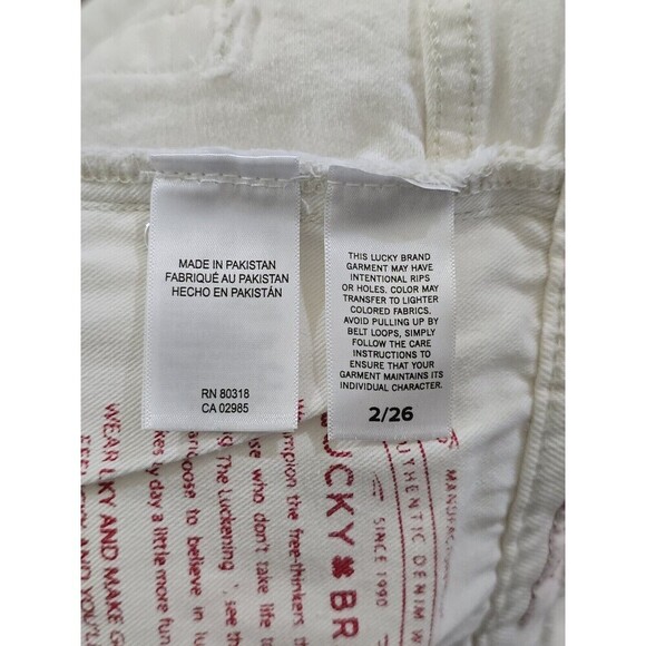 LUCKY BRAND 90's High Rise Loose Crop Jeans Size 26 Straight Leg Button Fly - Picture 11 of 12